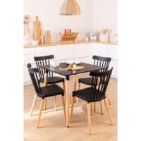 طقم ترابيزه مربعه 80سم+ 4كرسى اكريليك