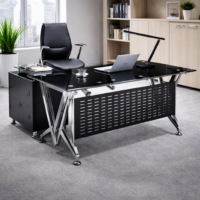 مكتب مدير زجاج 160*75سم