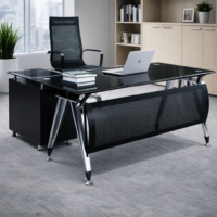 مكتب مدير زجاج 160*75سم