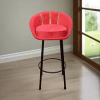 كرسي بار ثابت – احمر